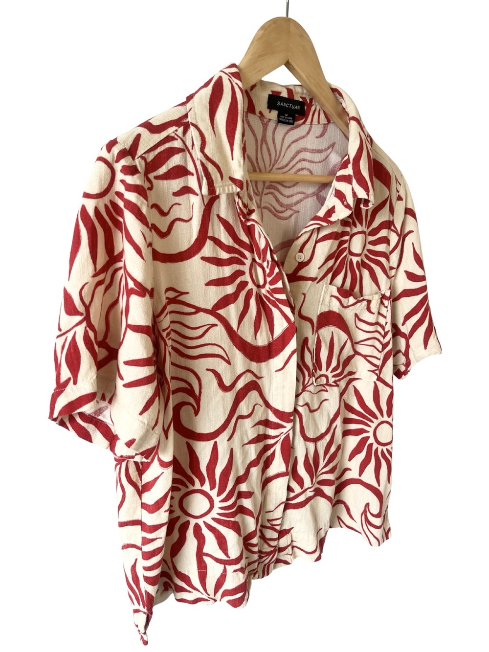 Sanctuary Relaxed Vacation Shirt in Sunny Riviera | Size Medium - Picture 6 of 8
